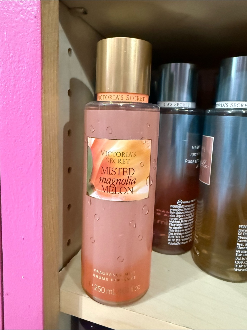 Victoria's Secret Misted Magnolia Melon Fragrance Mist - Pink and Gold